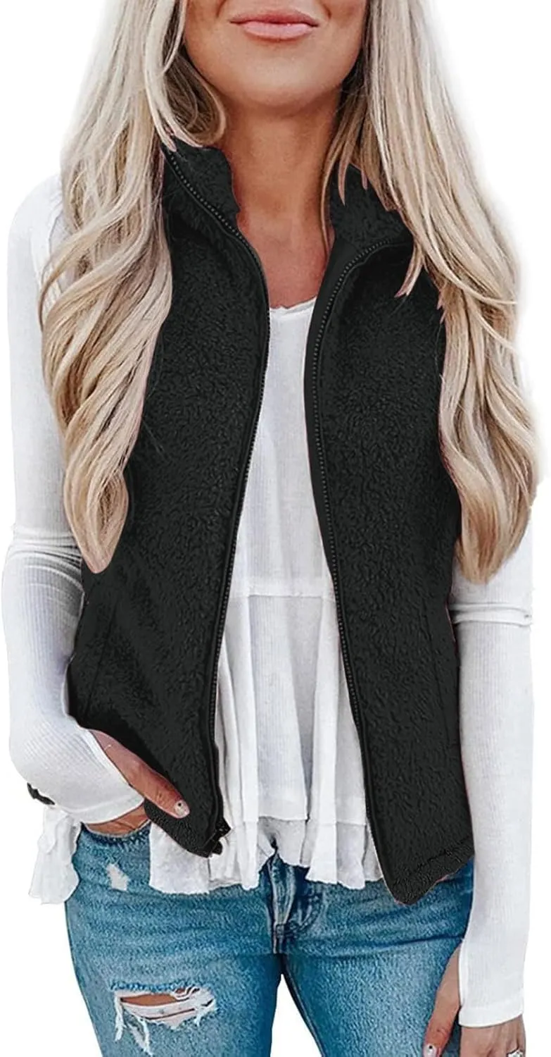 COTECRAM 2025 Fashion Women Faux Fur Vest Short Sleeveless Jacket Winter Warm Coats Outwear Comfy Soft Waistcoat