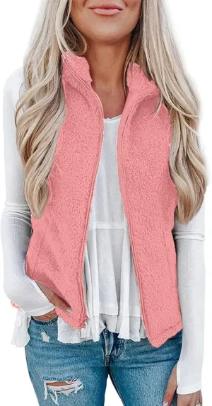 COTECRAM 2025 Fashion Women Faux Fur Vest Short Sleeveless Jacket Winter Warm Coats Outwear Comfy Soft Waistcoat