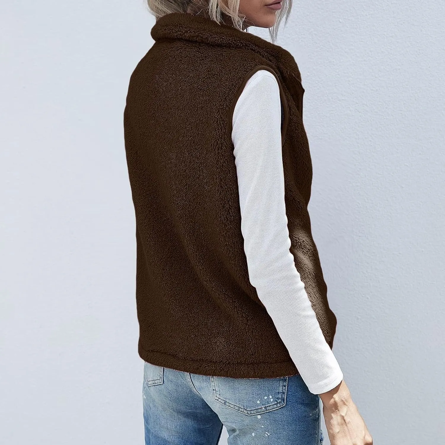 COTECRAM 2025 Fashion Women Faux Fur Vest Short Sleeveless Jacket Winter Warm Coats Outwear Comfy Soft Waistcoat