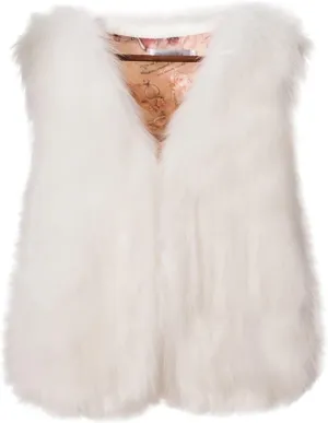 COTECRAM 2025 Fashion Women Faux Fur Vest Short Sleeveless Jacket Winter Warm Coats Outwear Comfy Soft Waistcoat