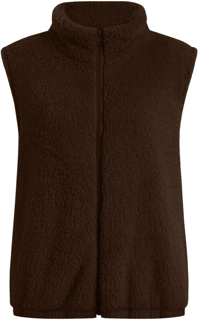 COTECRAM 2025 Fashion Women Faux Fur Vest Short Sleeveless Jacket Winter Warm Coats Outwear Comfy Soft Waistcoat
