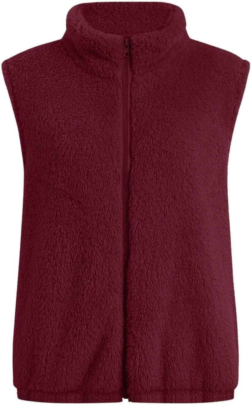 COTECRAM 2025 Fashion Women Faux Fur Vest Short Sleeveless Jacket Winter Warm Coats Outwear Comfy Soft Waistcoat