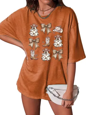 Country T-Shirt Women Oversized Not My First Rodeo Vintage Graphic Tee Cowboy Women Casual Short Sleeve Tops