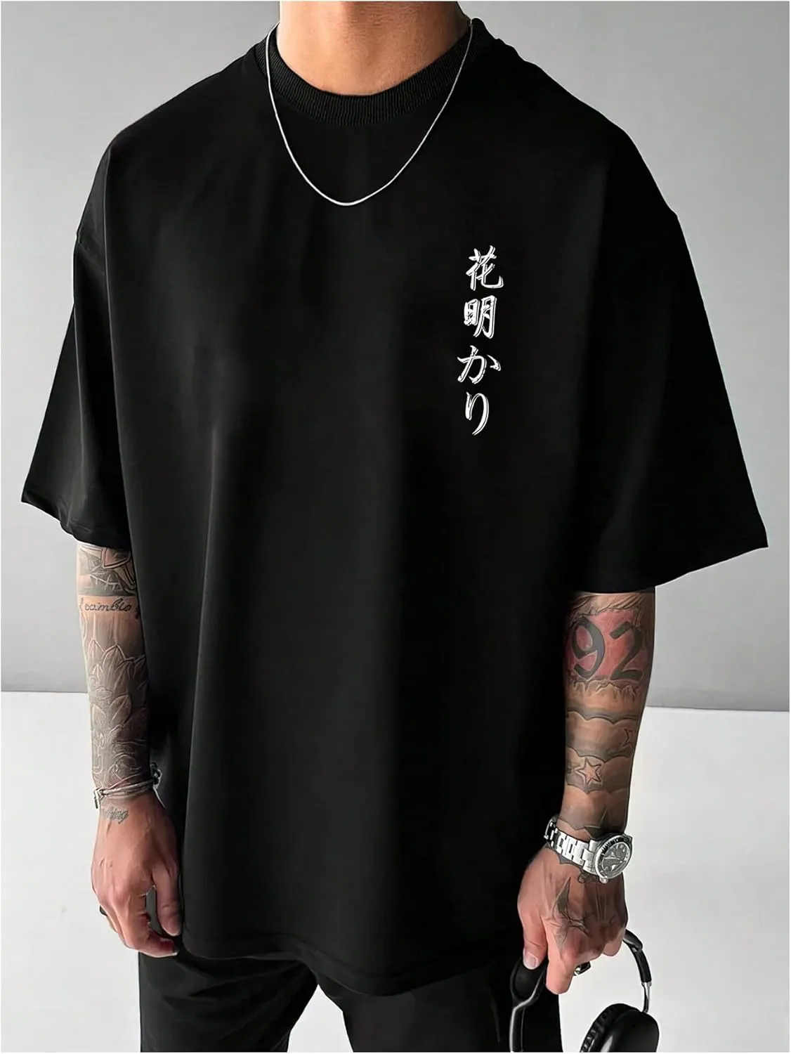 COZYEASE Men's Letter Graphic Tee Casual Short Sleeve Round Neck Summer Shirt Streetwear Top