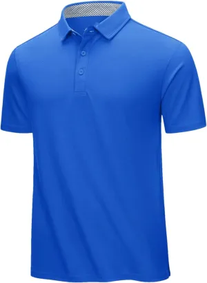 Dcvmvmn Mens Summer Cotton Blend Golf Polos Shirts Work T-Shirts Quick Dry Casual Short Sleeve Tops Tee
