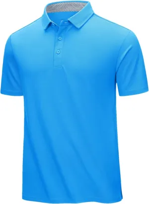 Dcvmvmn Mens Summer Cotton Blend Golf Polos Shirts Work T-Shirts Quick Dry Casual Short Sleeve Tops Tee