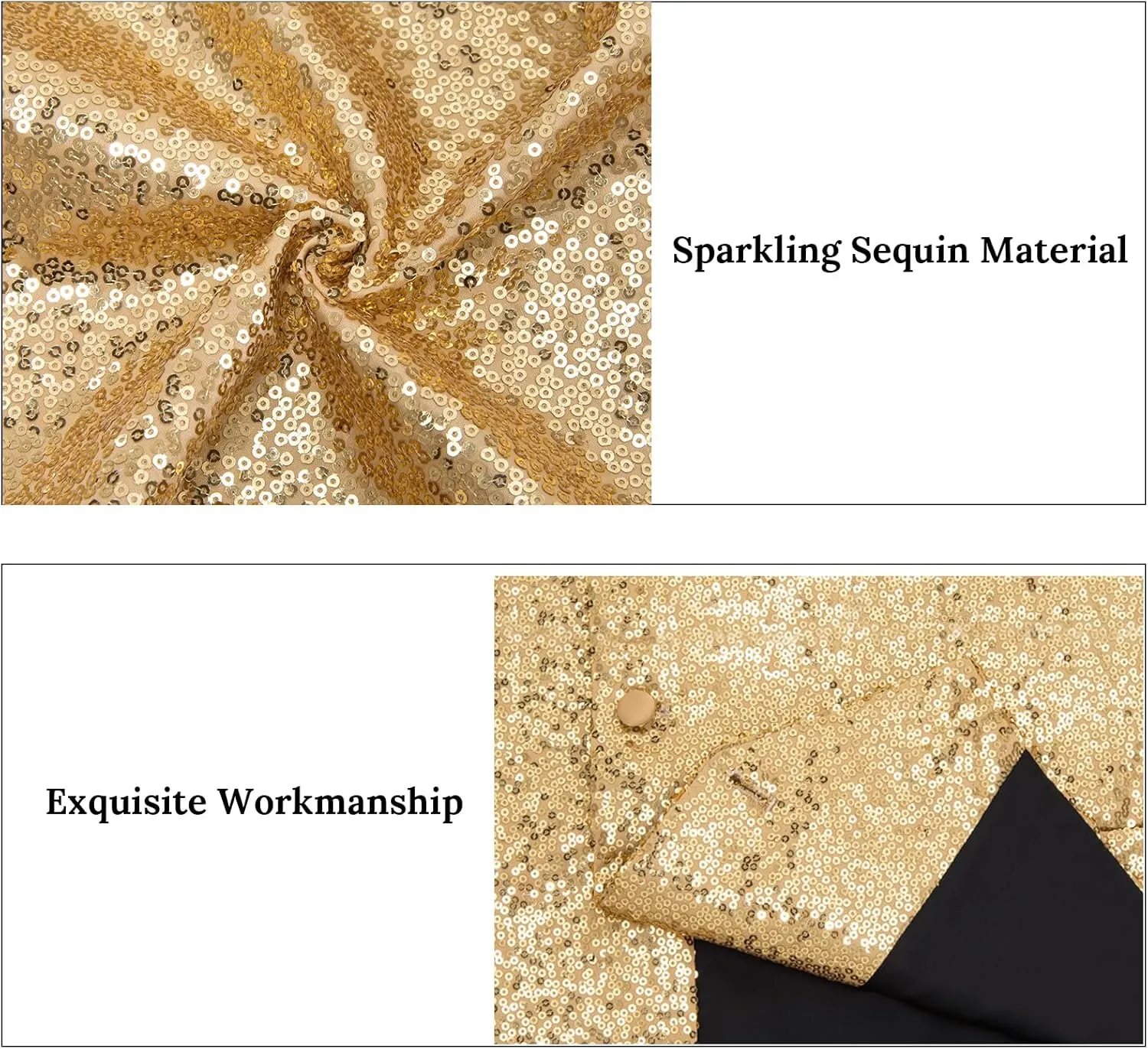 DiBanGu Mens Sequin Suit Vest and Tie Set, Shiny Dress Waistcoat & Bowtie with Tie Clip Lapel Pin for Party Prom Wedding