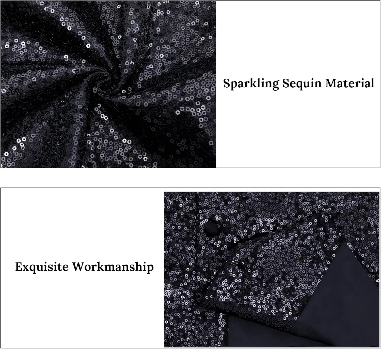 DiBanGu Mens Sequin Vest Casual V-neck Shiny Waistcoat Tie and Pocket Square Set Sharkly Solid Dress Vest for Prom Party