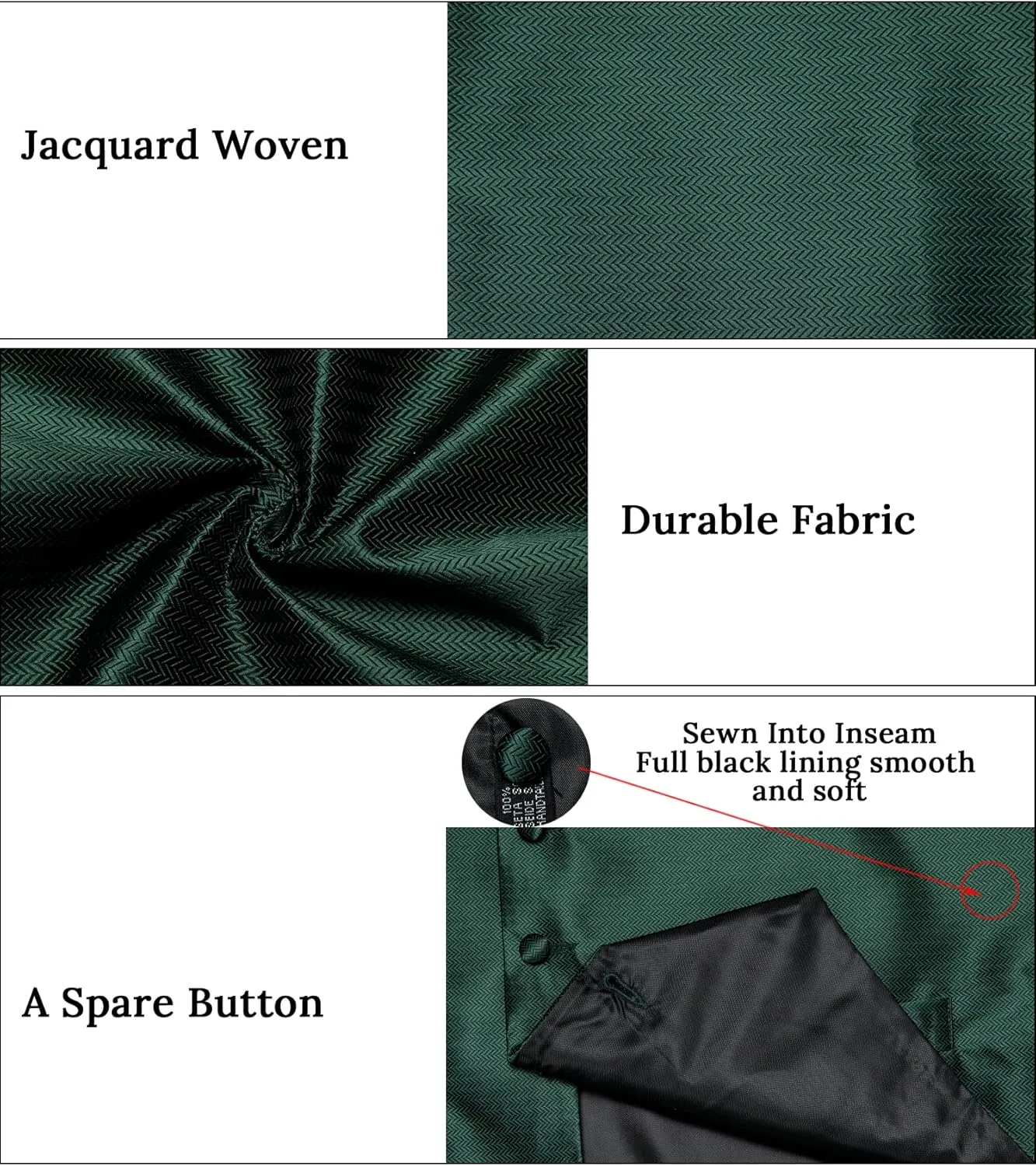 DiBanGu Men's Silk Paisley Vest and Necktie Set 6PCS Pre-tied Bow Tie Formal Waistcoat for Wedding Party