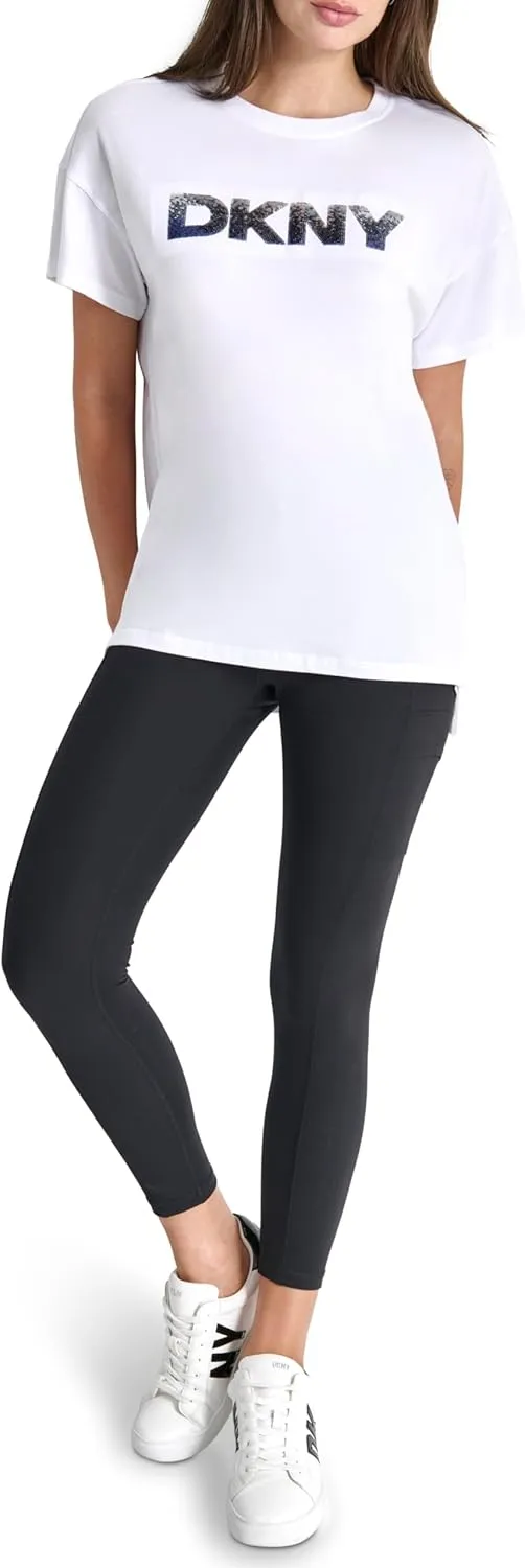 DKNY womens Logo Graphic Short Sleeve T-shirt
