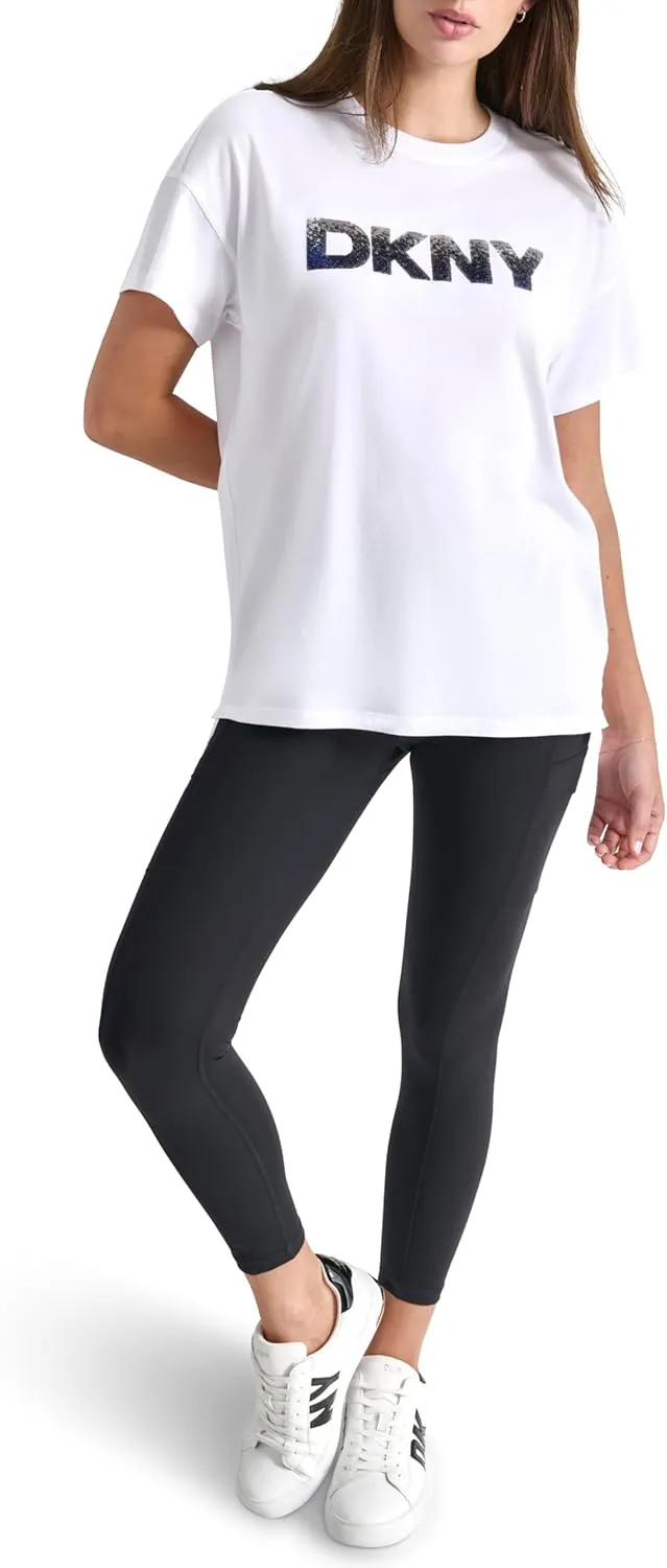DKNY womens Logo Graphic Short Sleeve T-shirt