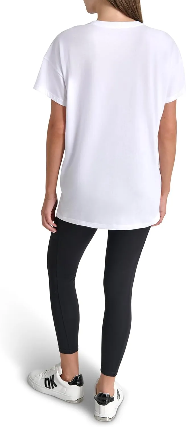 DKNY womens Logo Graphic Short Sleeve T-shirt