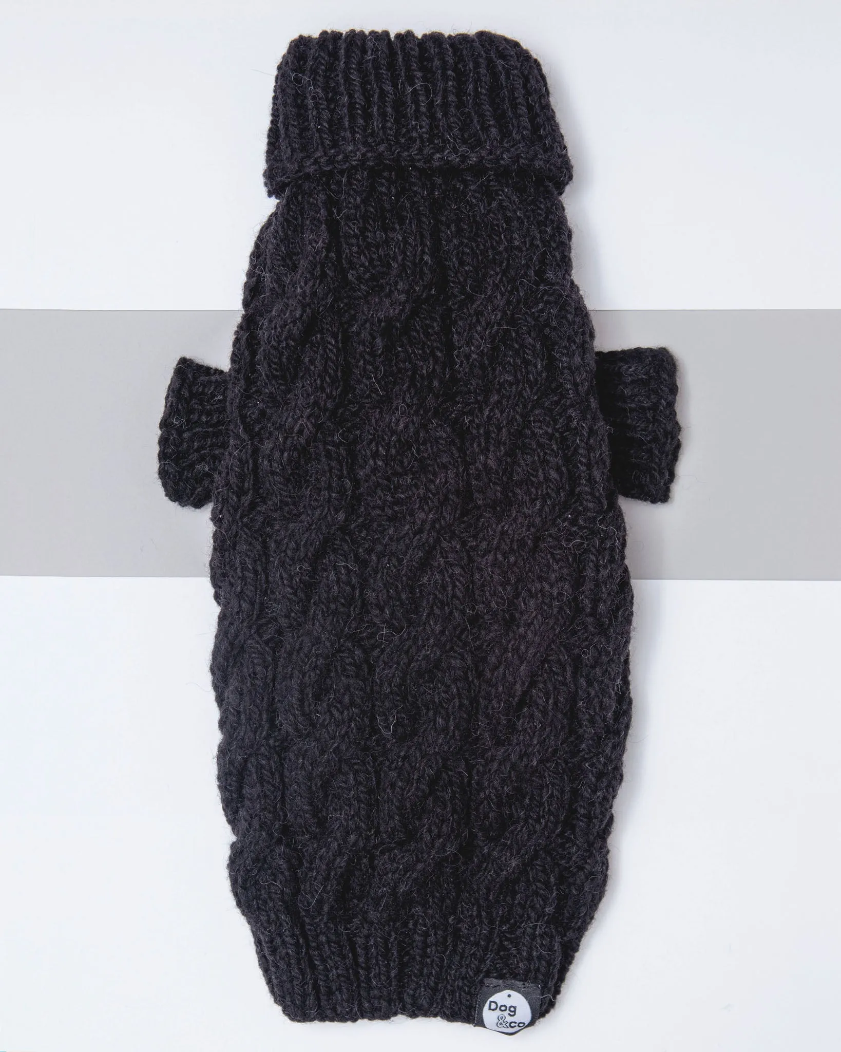 Downtown Roll Neck Dog Sweater in Black (FINAL SALE)