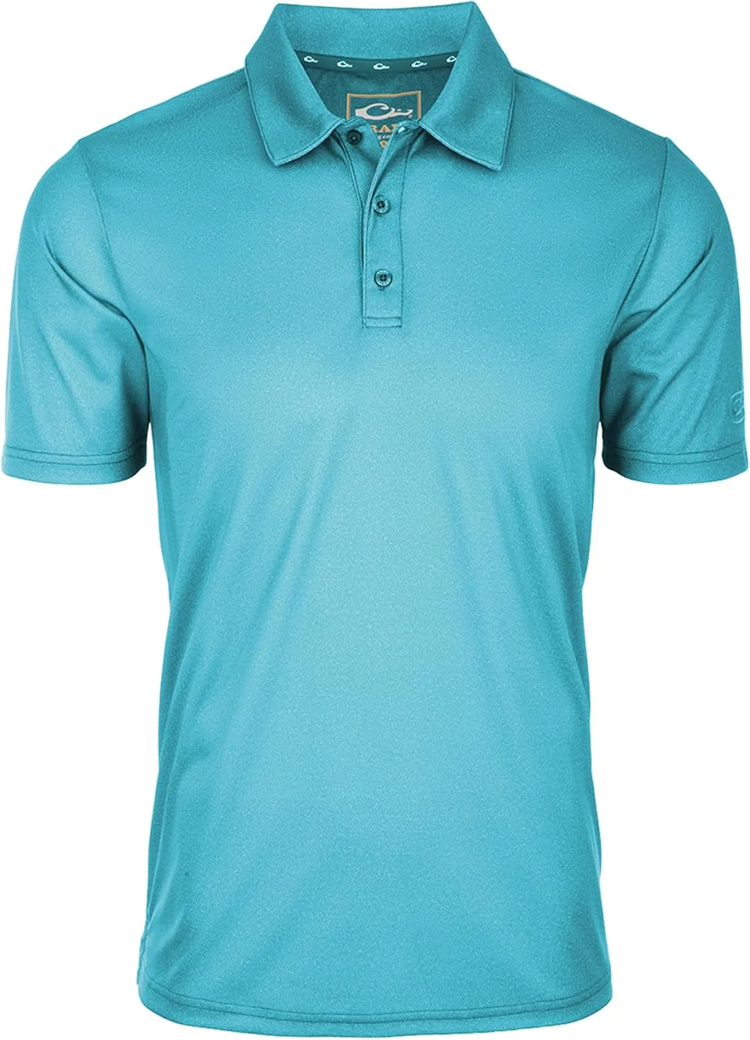 Drake Waterfowl Men's Performance Heather Short Sleeve Polo Shirt - Moisture-Wicking Quick Dry UPF Sun Protective Active Tee