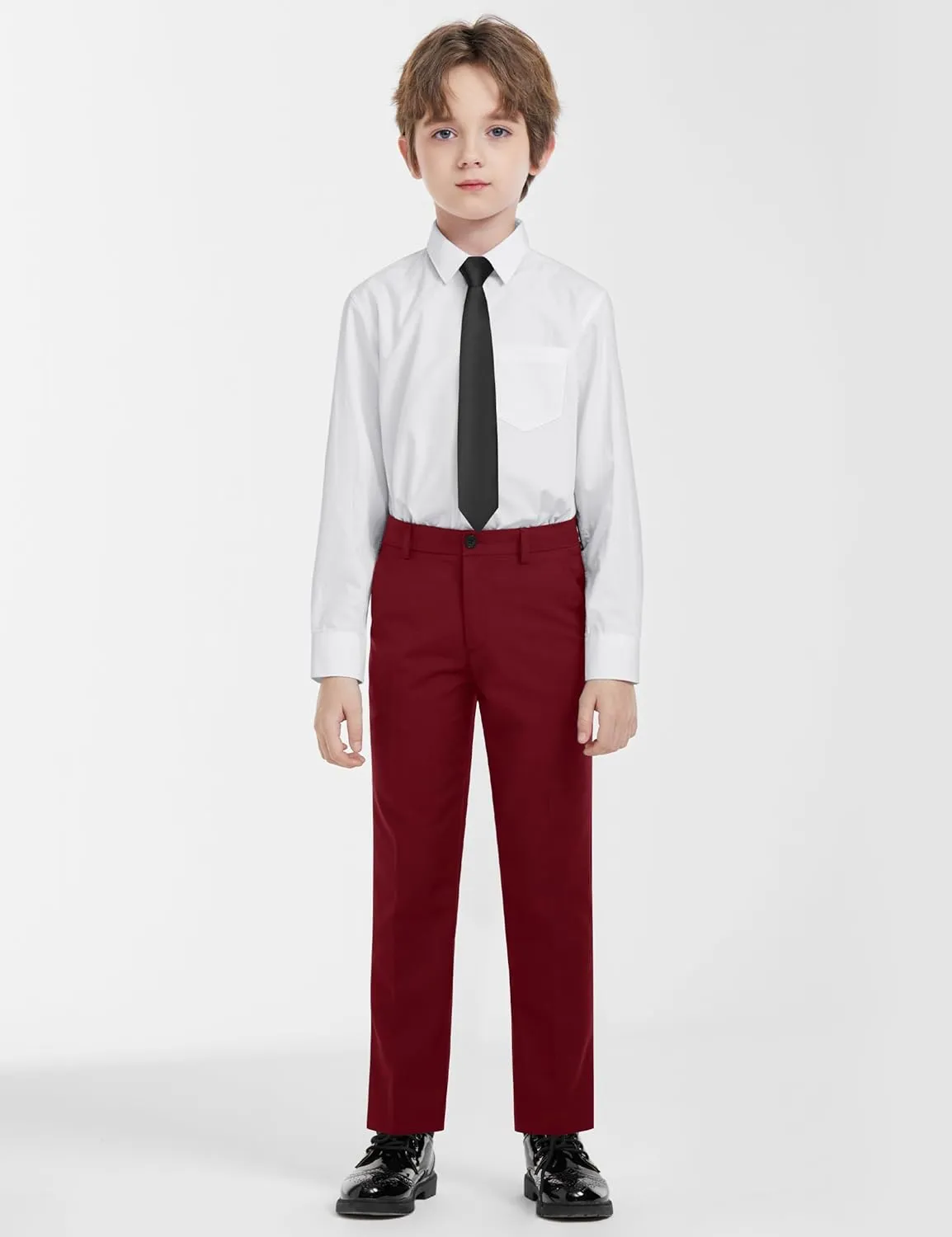 ELPA ELPA Boys' Formal Suit Set, with Suspenders, Adjustable Waist, from Toddlers to Teen
