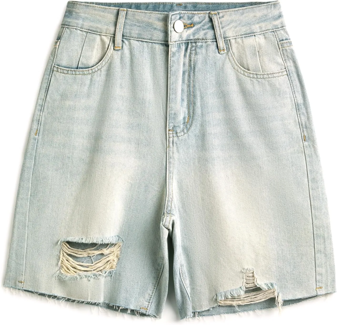 EMMIOL Womens Jorts Jean Baggy Shorts Casual 2025 Summer Trendy Wide Leg Long Denim Shorts Y2K Streetwear