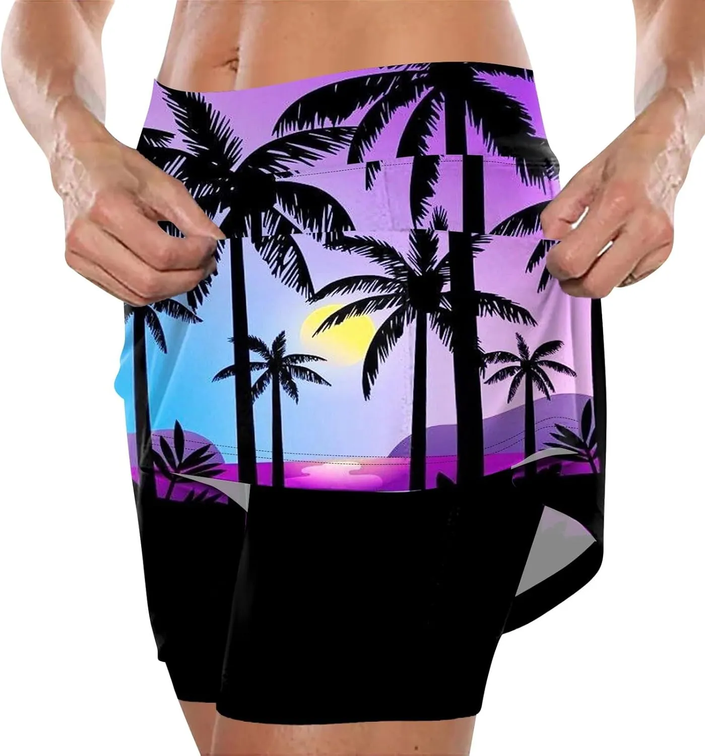 FlekmanArt Skirts for Women Skinny Sports Pants High Waist Biker Shorts Lightweight Workout Skorts Athletic Athletic Shorts