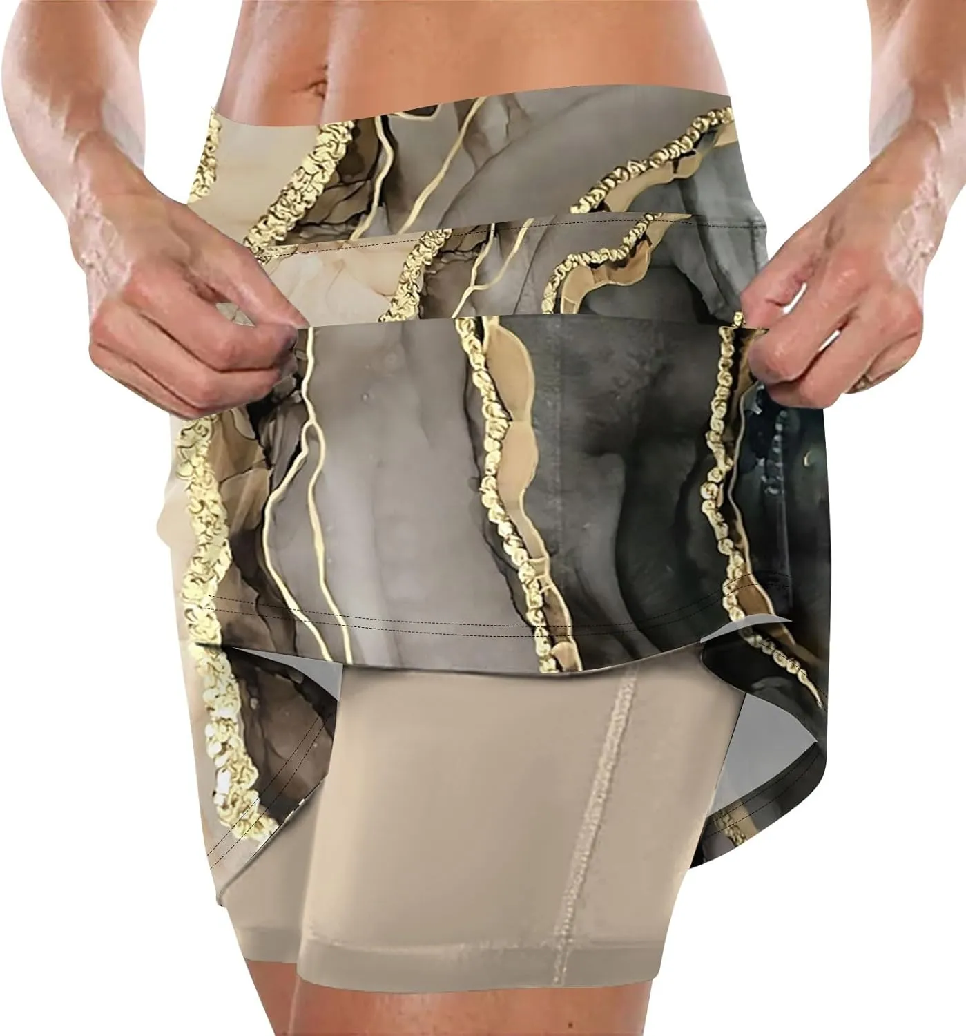 FlekmanArt Skirts for Women Skinny Sports Pants High Waist Biker Shorts Lightweight Workout Skorts Athletic Athletic Shorts