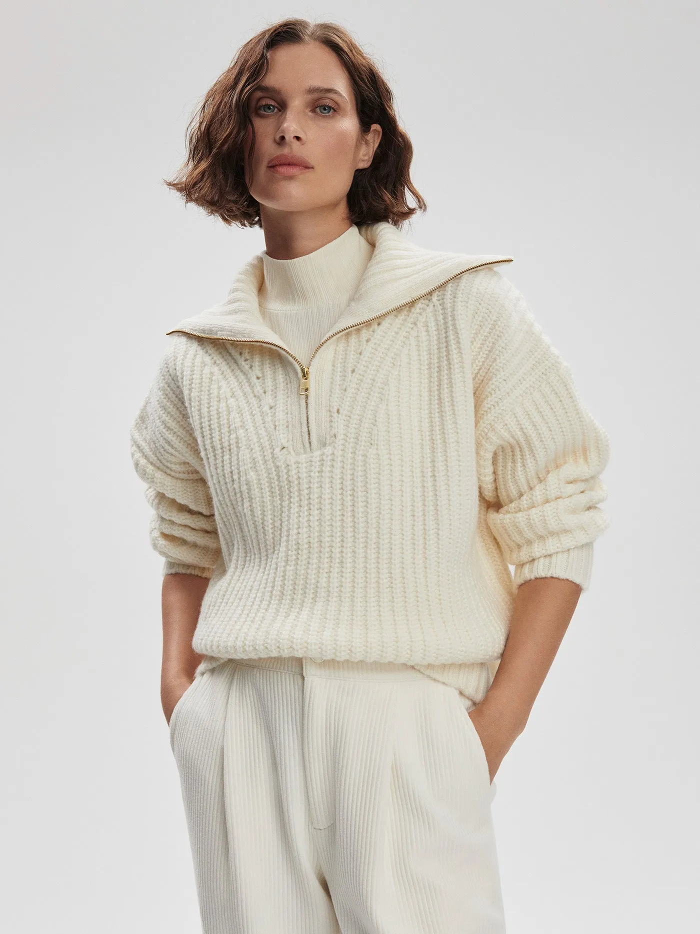 Flora Half Zip Soft Sweater