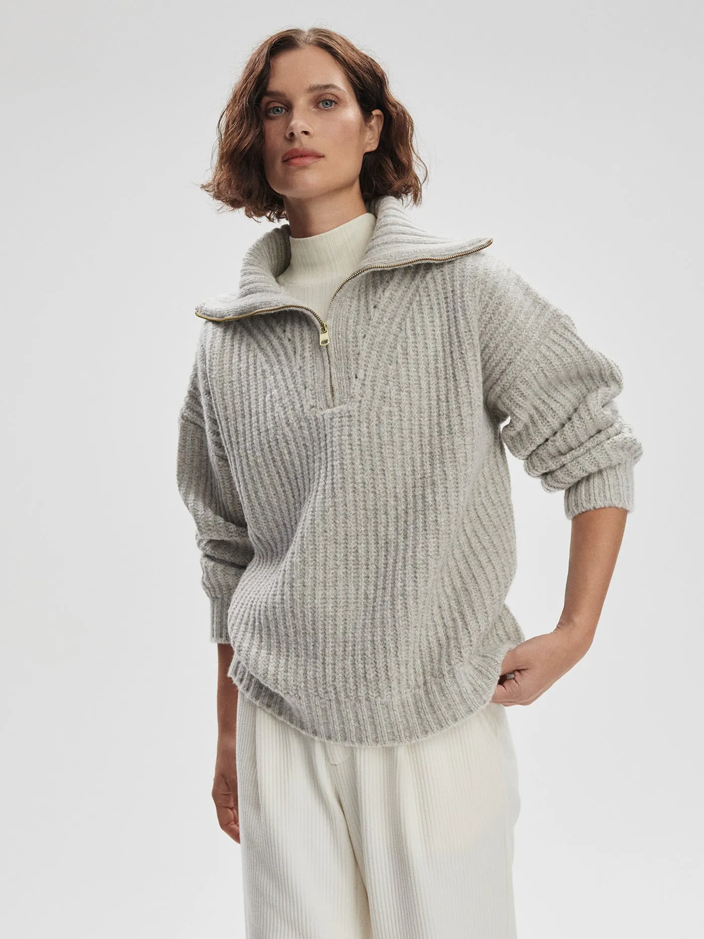 Flora Half Zip Soft Sweater