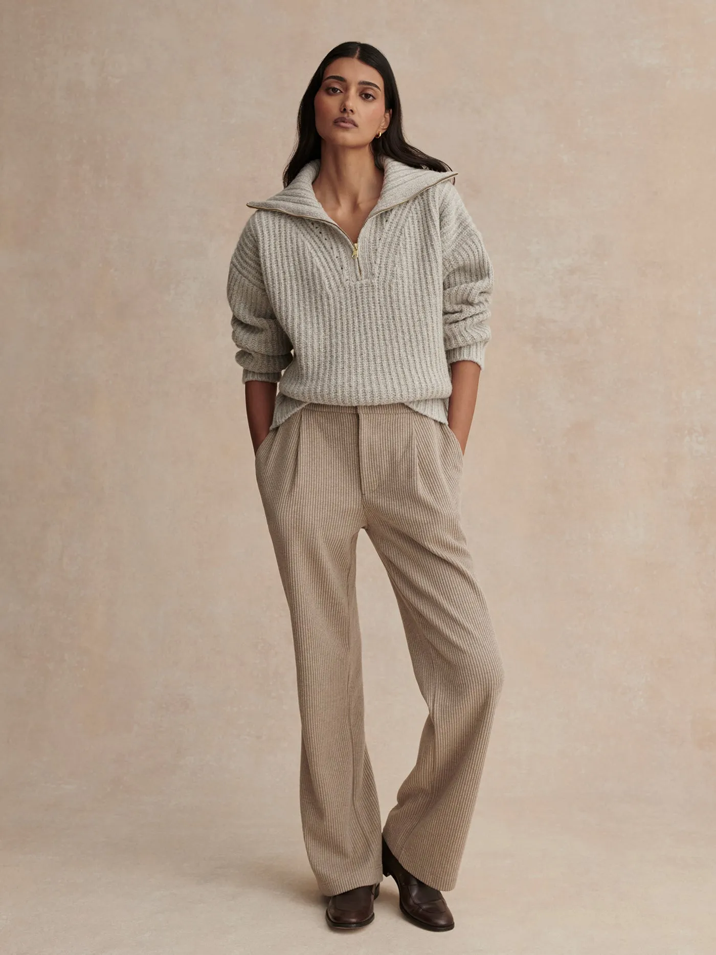 Flora Half Zip Soft Sweater