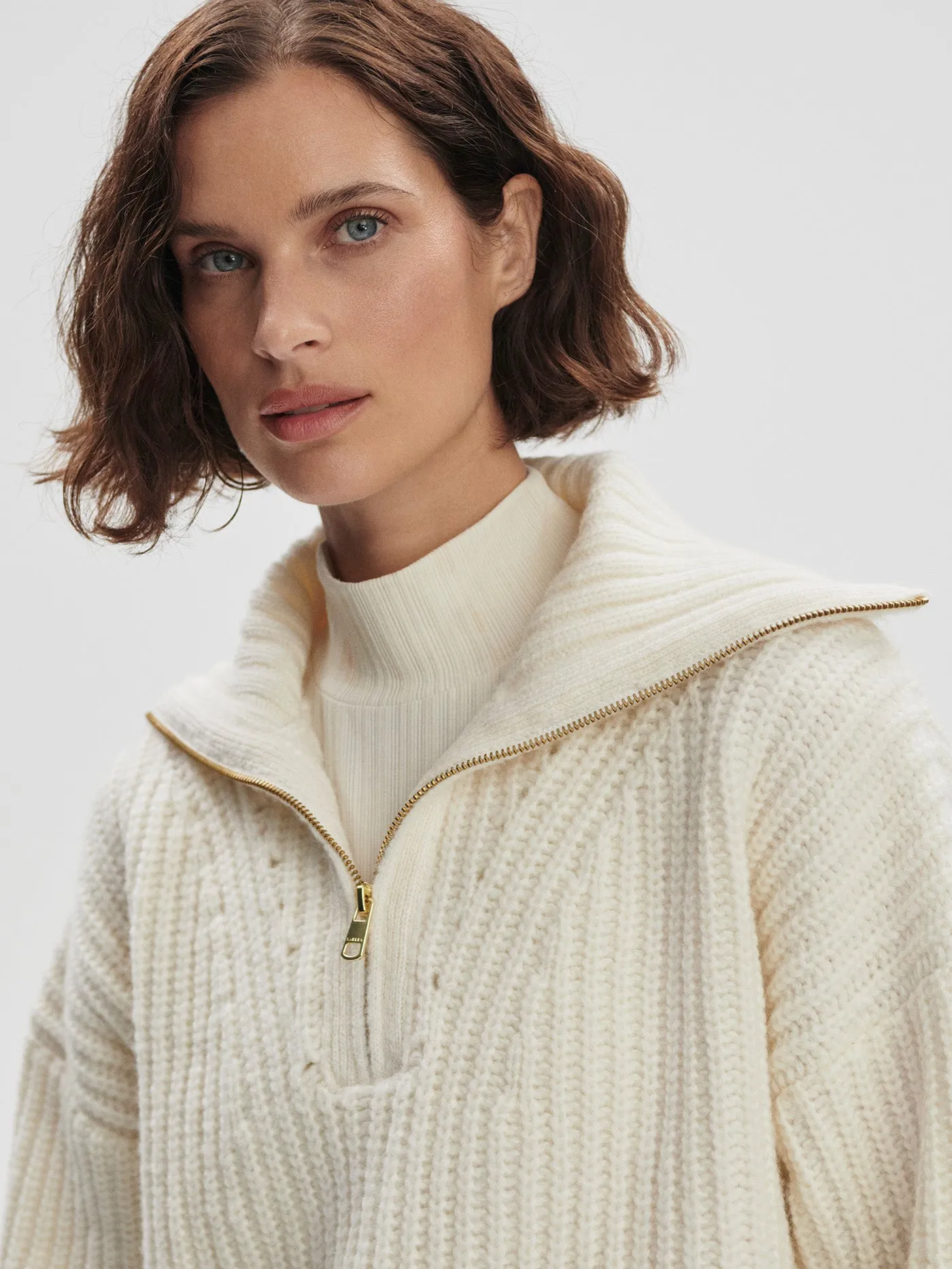 Flora Half Zip Soft Sweater