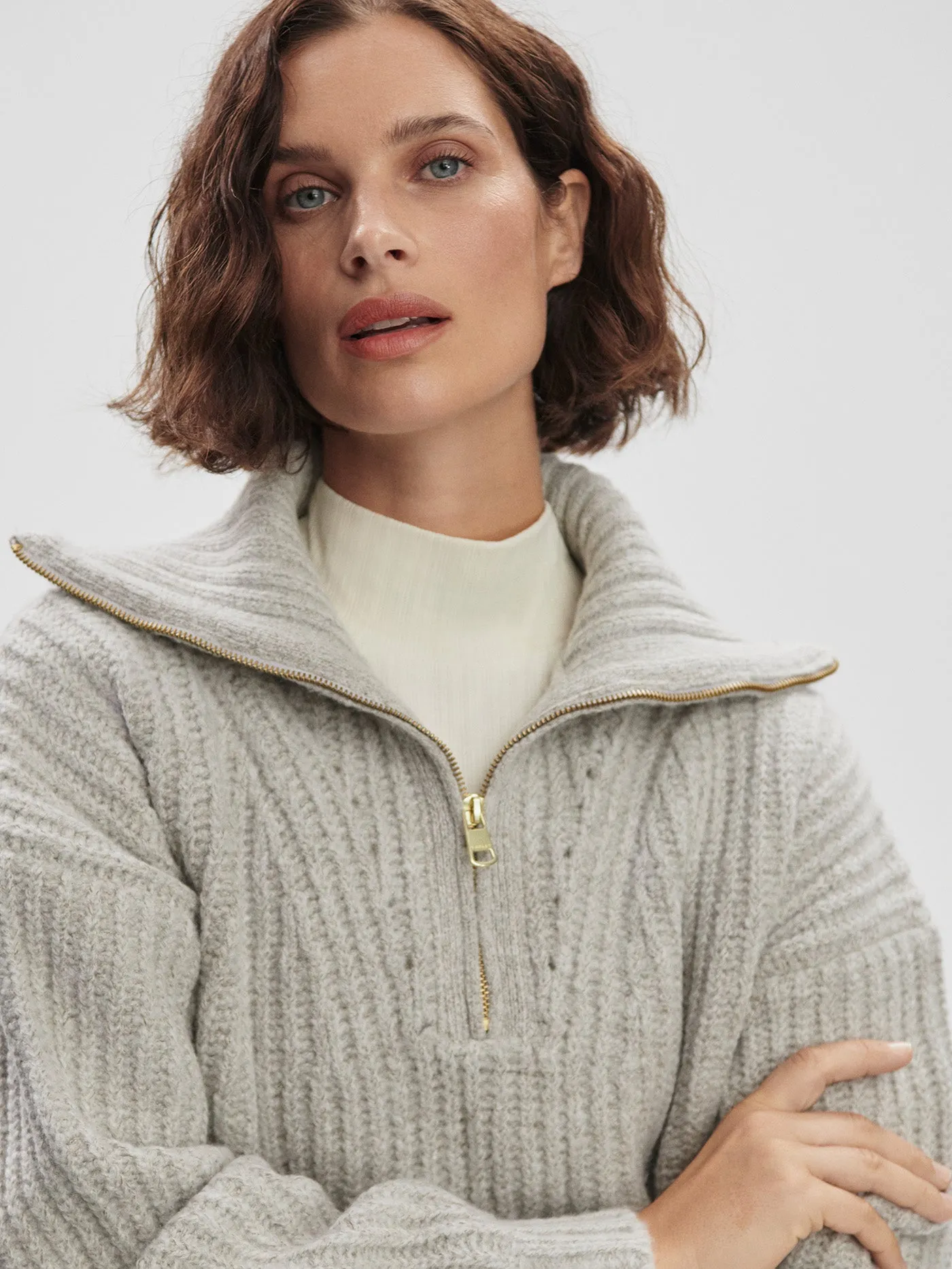 Flora Half Zip Soft Sweater