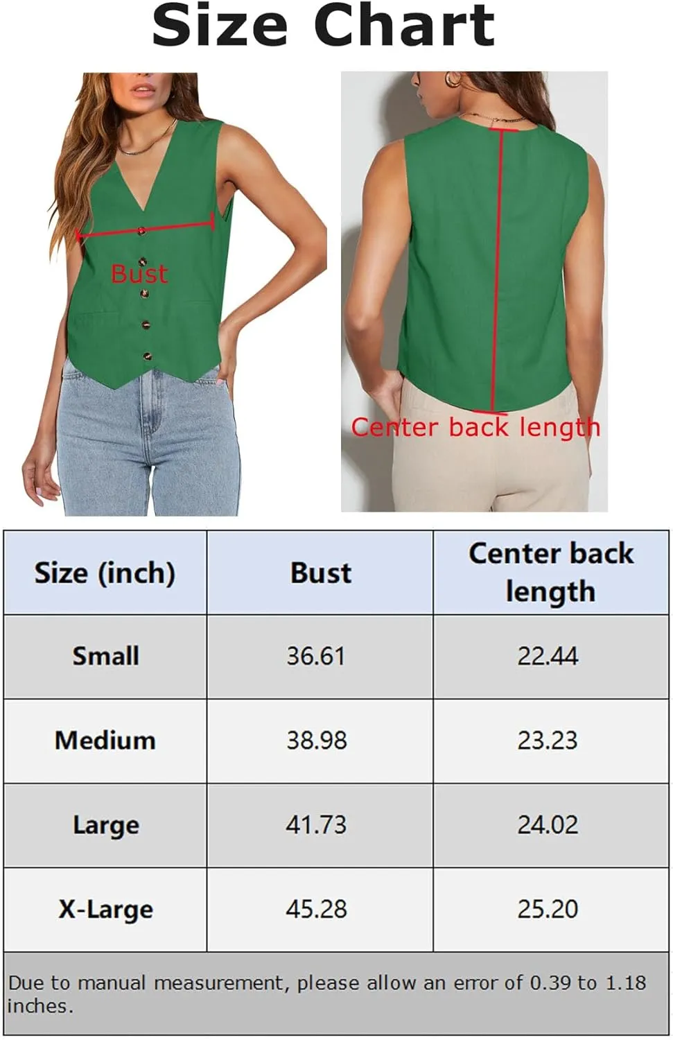 Floral Find Womens Casual Button Down Sleeveless Vest Fully Lined V Neck Business Jacket Waistcoat with Pocket