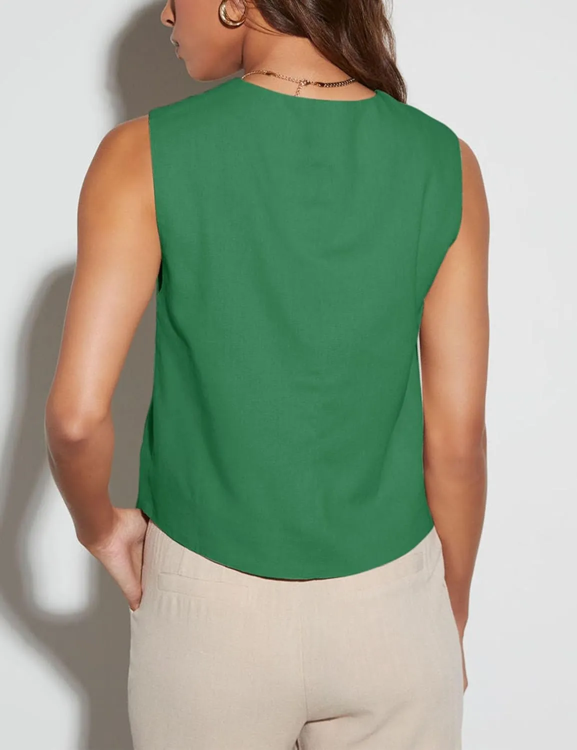 Floral Find Womens Casual Button Down Sleeveless Vest Fully Lined V Neck Business Jacket Waistcoat with Pocket