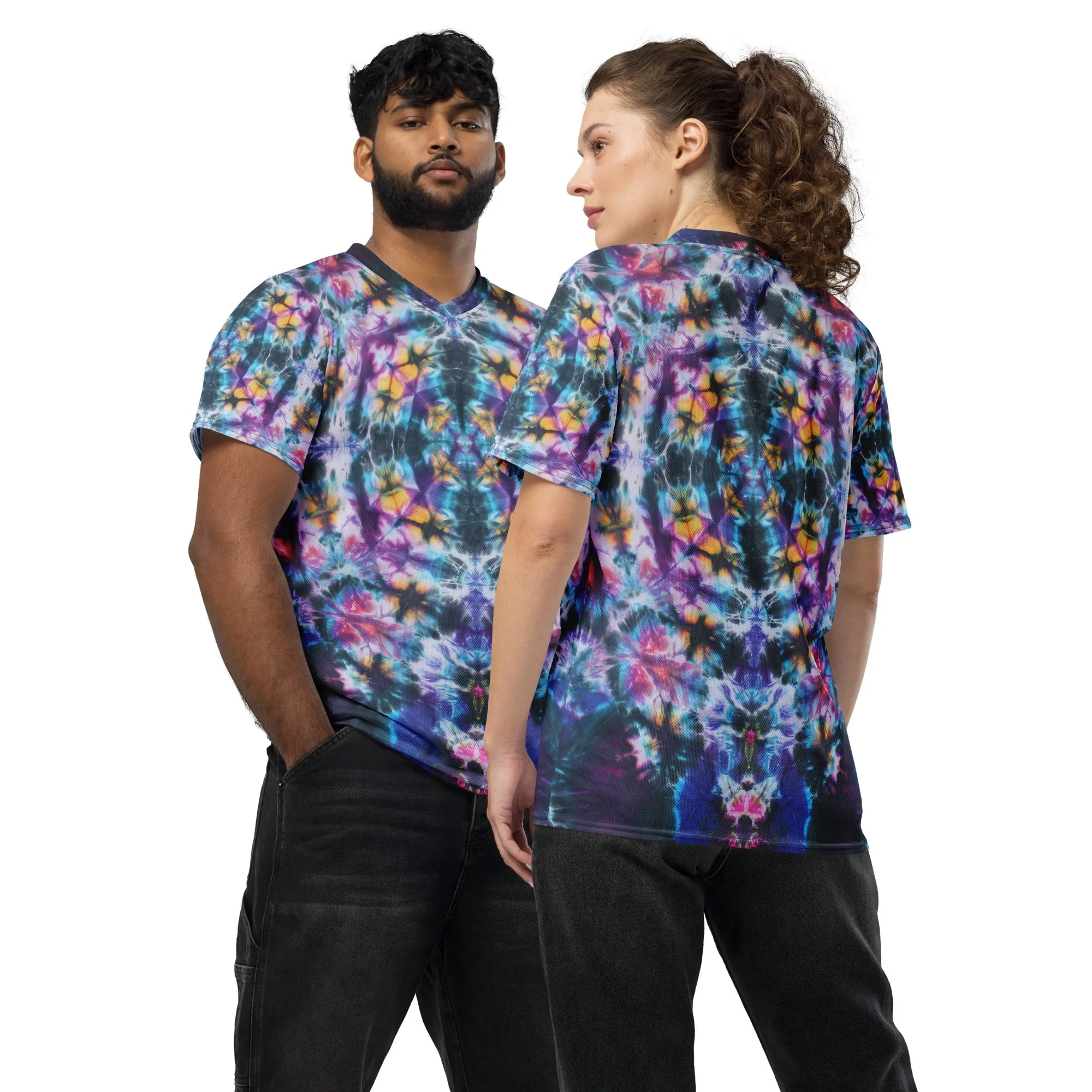 'Flowering Web' Recycled unisex sports jersey