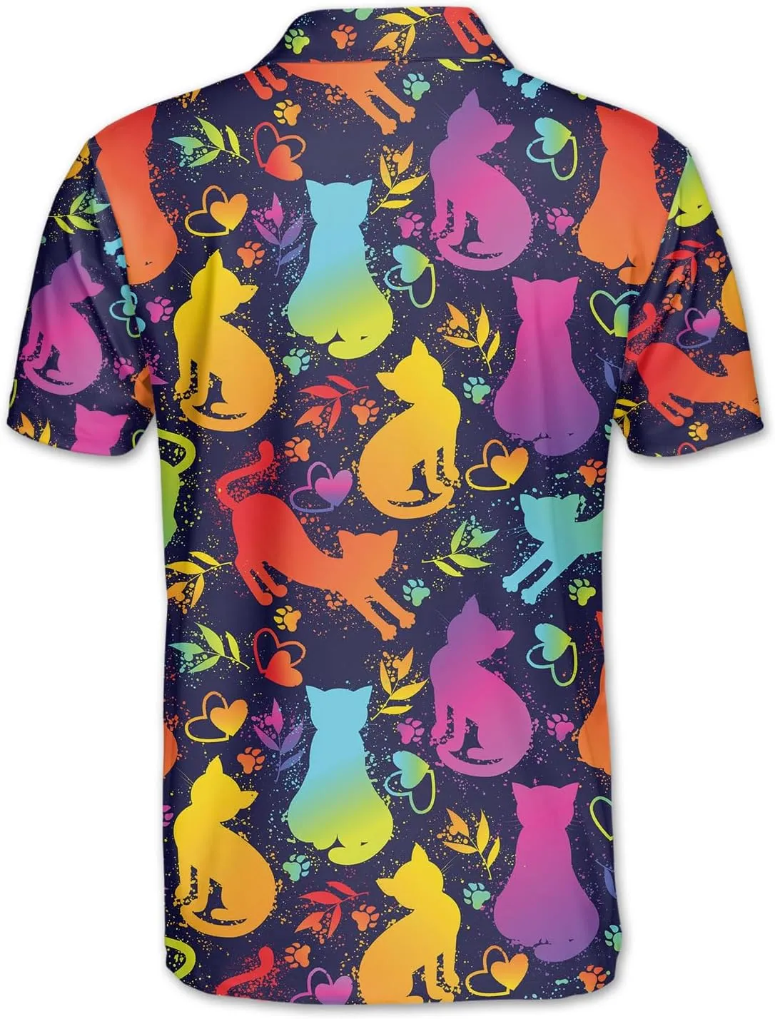 Funny Golf Shirts for Men Dry Fit, Tropical Hawaiian Golf Polo Shirt, Mens Golf Polos Golfing