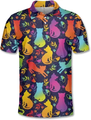Funny Golf Shirts for Men Dry Fit, Tropical Hawaiian Golf Polo Shirt, Mens Golf Polos Golfing