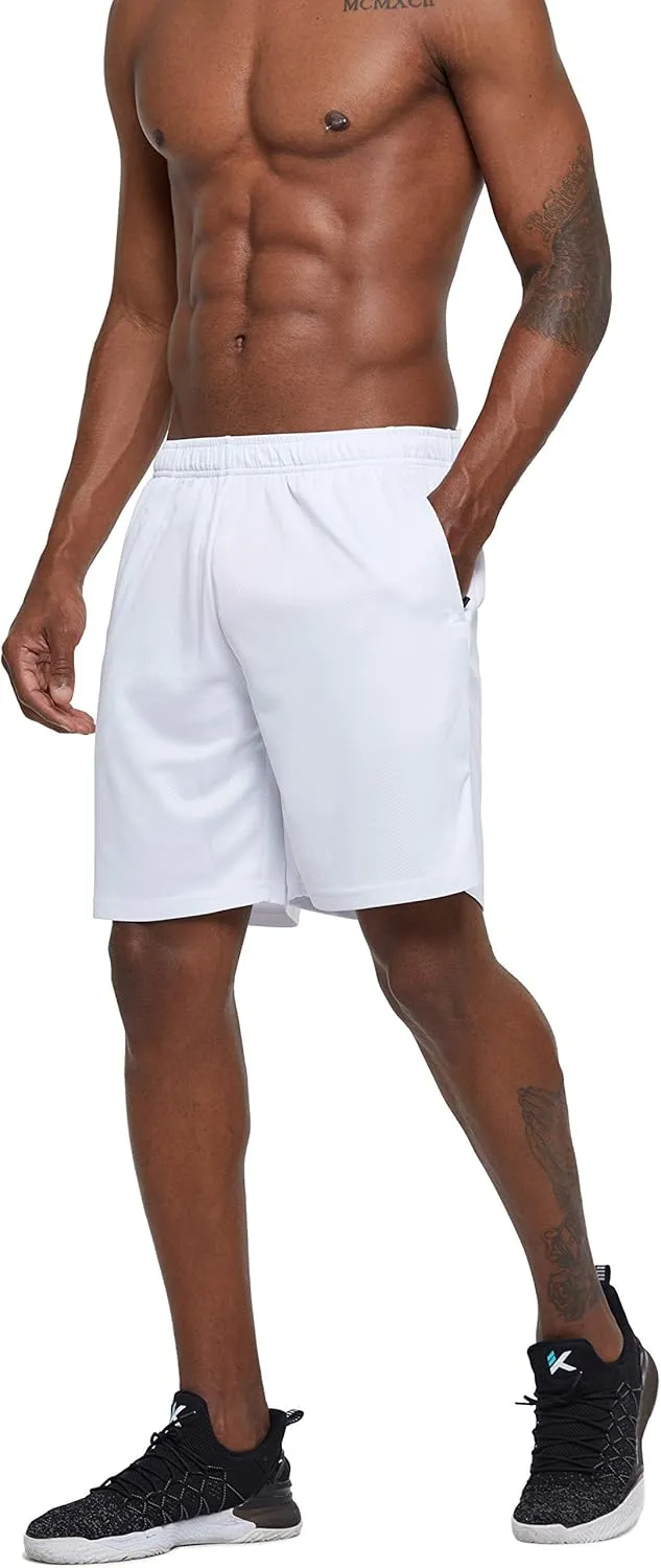 G Gradual Men's 2 Pack 7" Workout Running Shorts Quick Dry Lightweight Gym Shorts with Zip Pockets