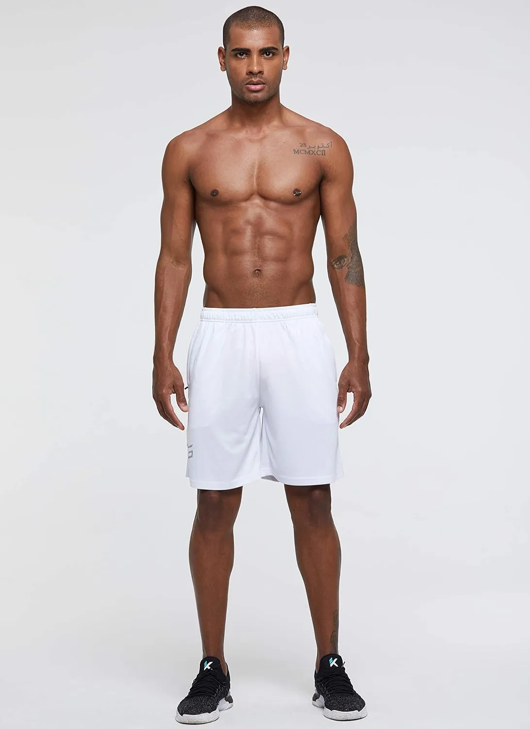 G Gradual Men's 2 Pack 7" Workout Running Shorts Quick Dry Lightweight Gym Shorts with Zip Pockets