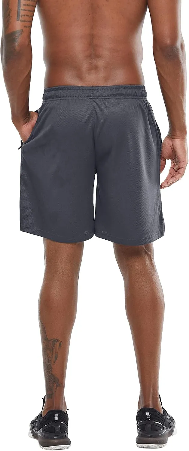 G Gradual Men's 2 Pack 7" Workout Running Shorts Quick Dry Lightweight Gym Shorts with Zip Pockets