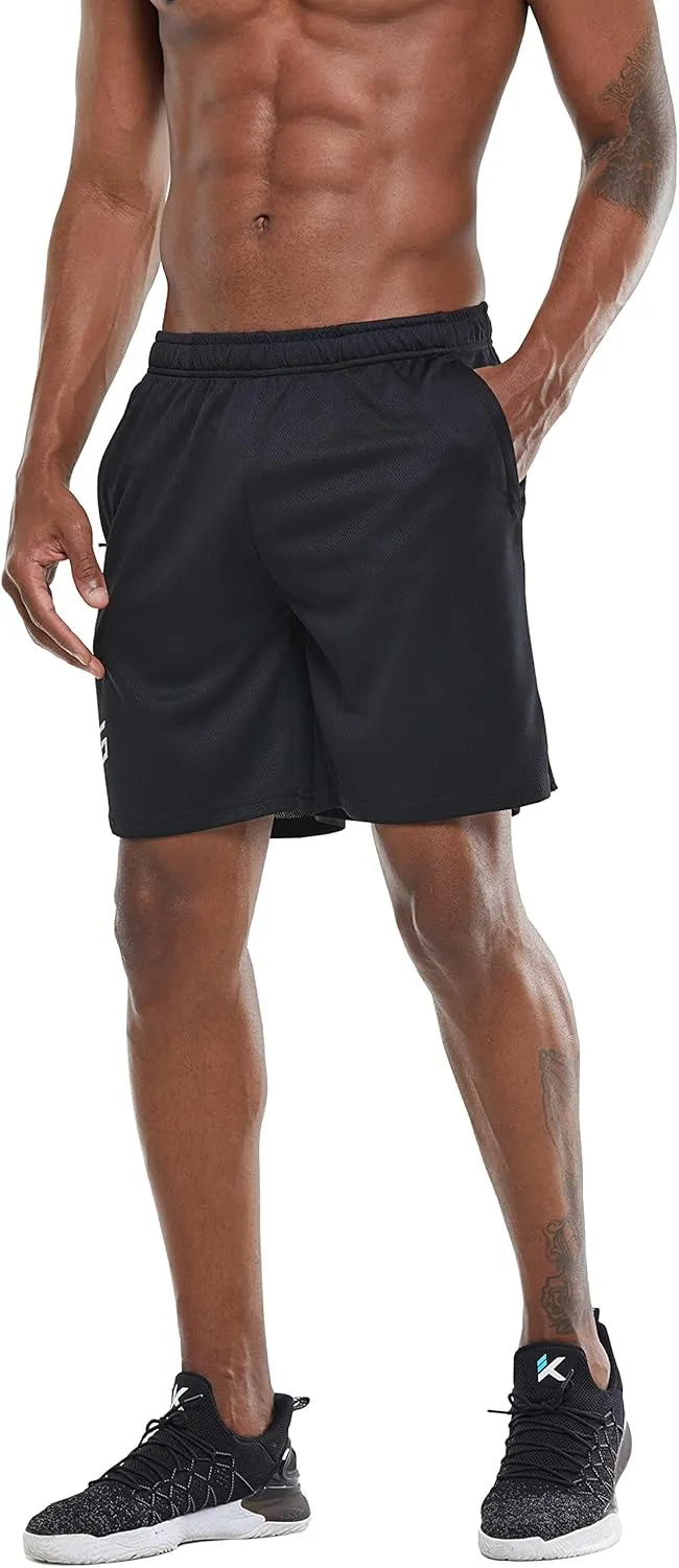 G Gradual Men's 2 Pack 7" Workout Running Shorts Quick Dry Lightweight Gym Shorts with Zip Pockets