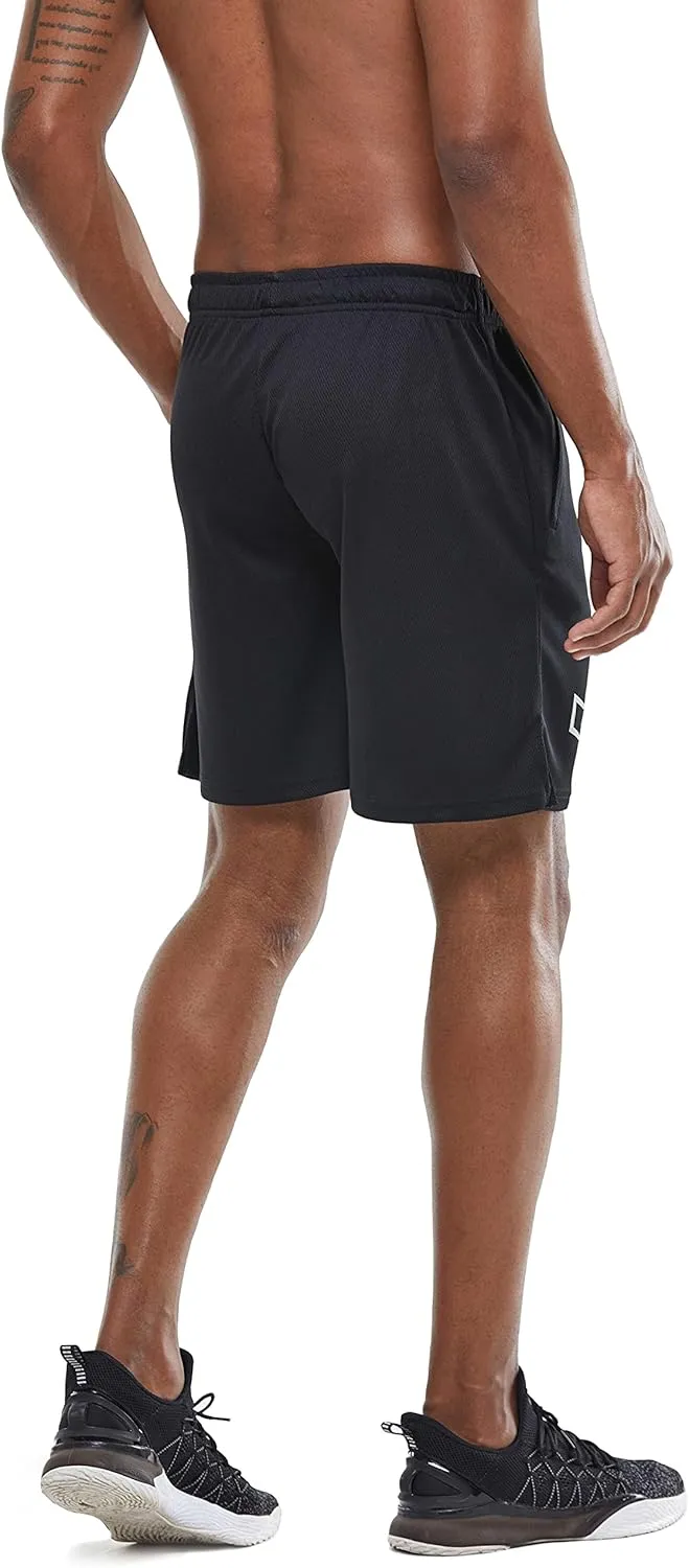 G Gradual Men's 2 Pack 7" Workout Running Shorts Quick Dry Lightweight Gym Shorts with Zip Pockets