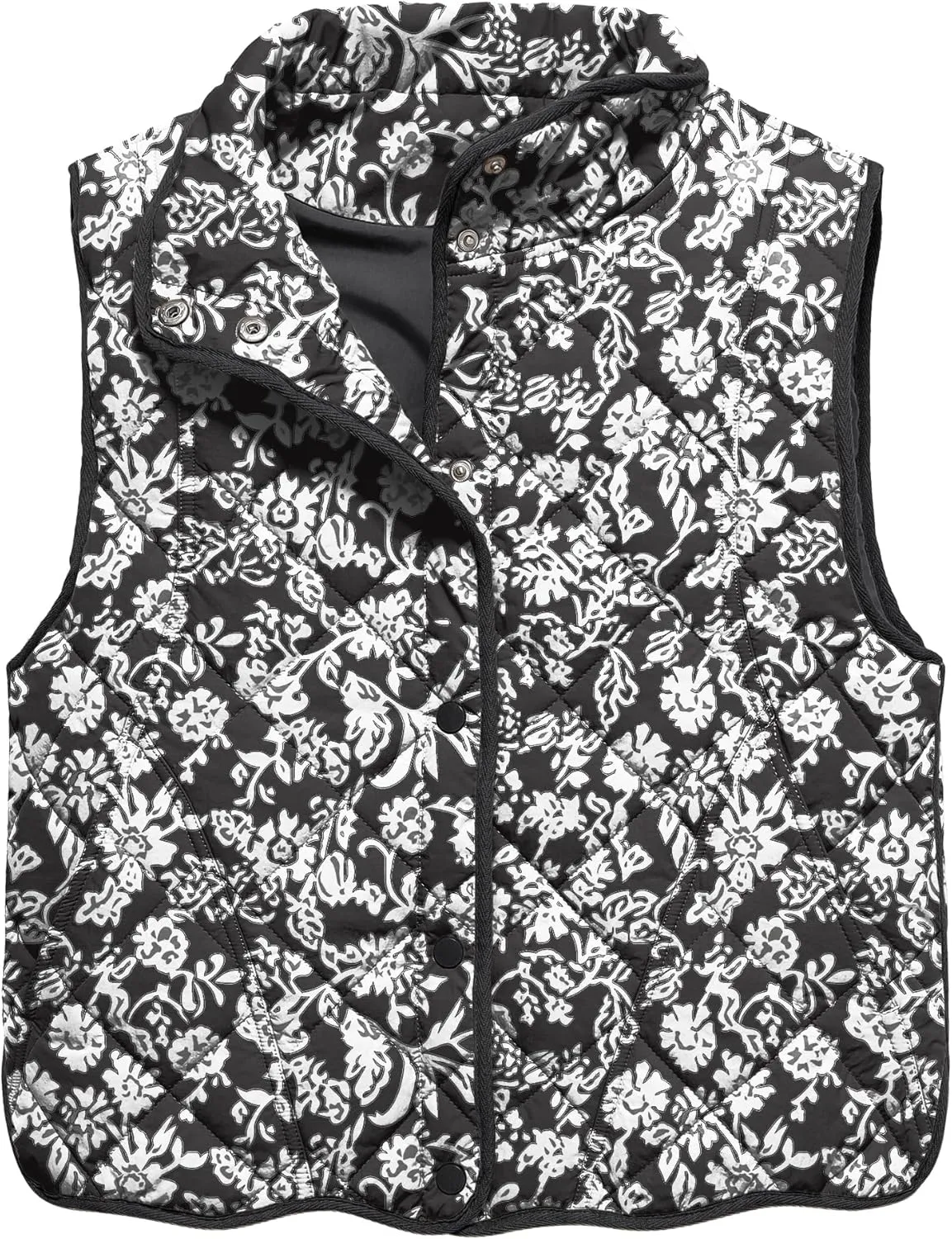 Gacaky Women's Puffer Vest Sleeveless Button Down Outerwear Warm Quilted Lightweight Down Winter Jackets Coats