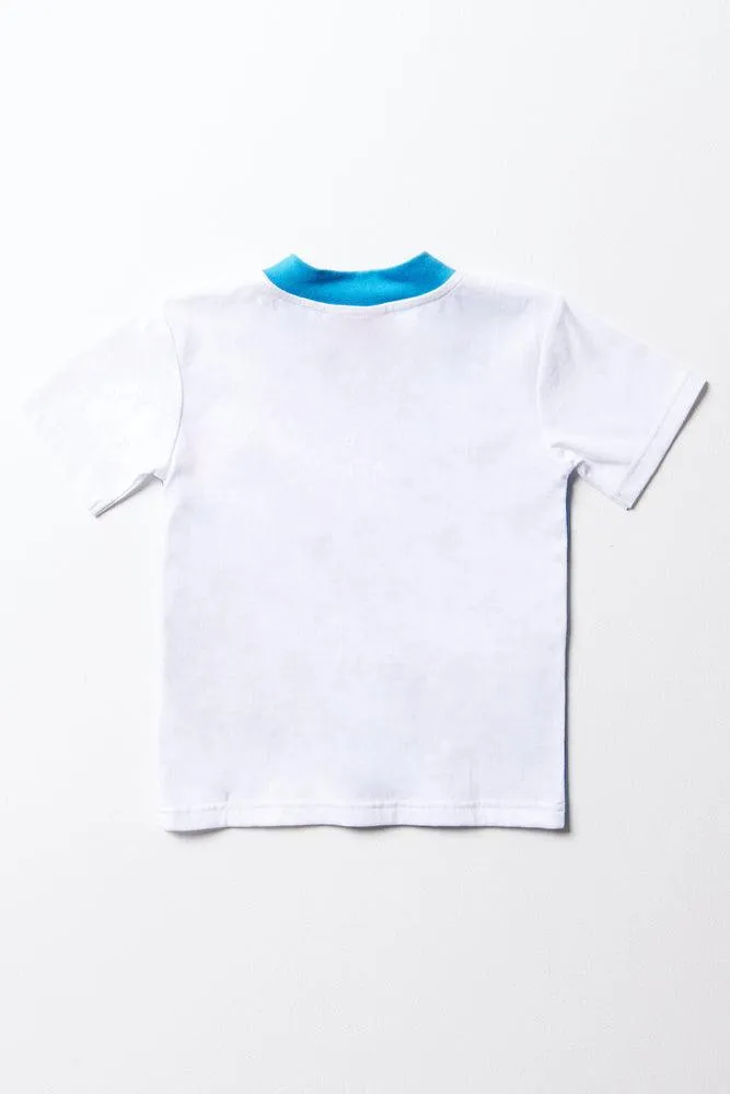 Garfield Baseball Short Sleeve T-Shirt Blue