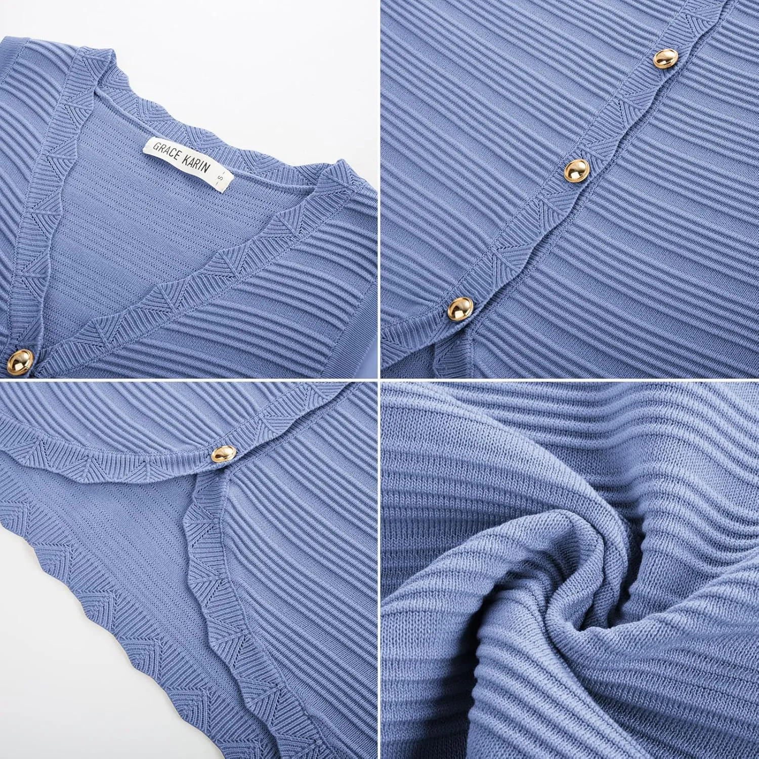 GRACE KARIN Women Sweater Vests Button Down Sleeveless Cardigan Casual V Neck Sweater Tops 2025 Spring Summer Outfits