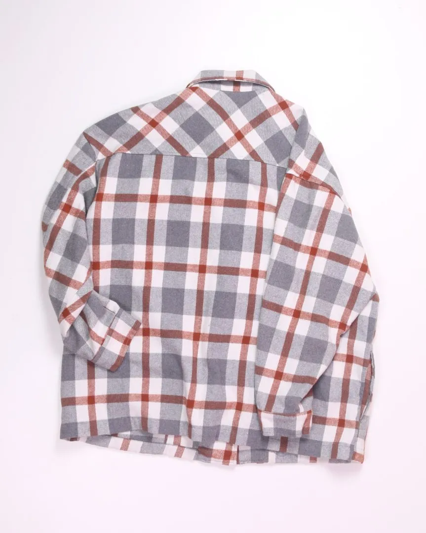 Grey/Brown HFX Flannel Button Up, XL