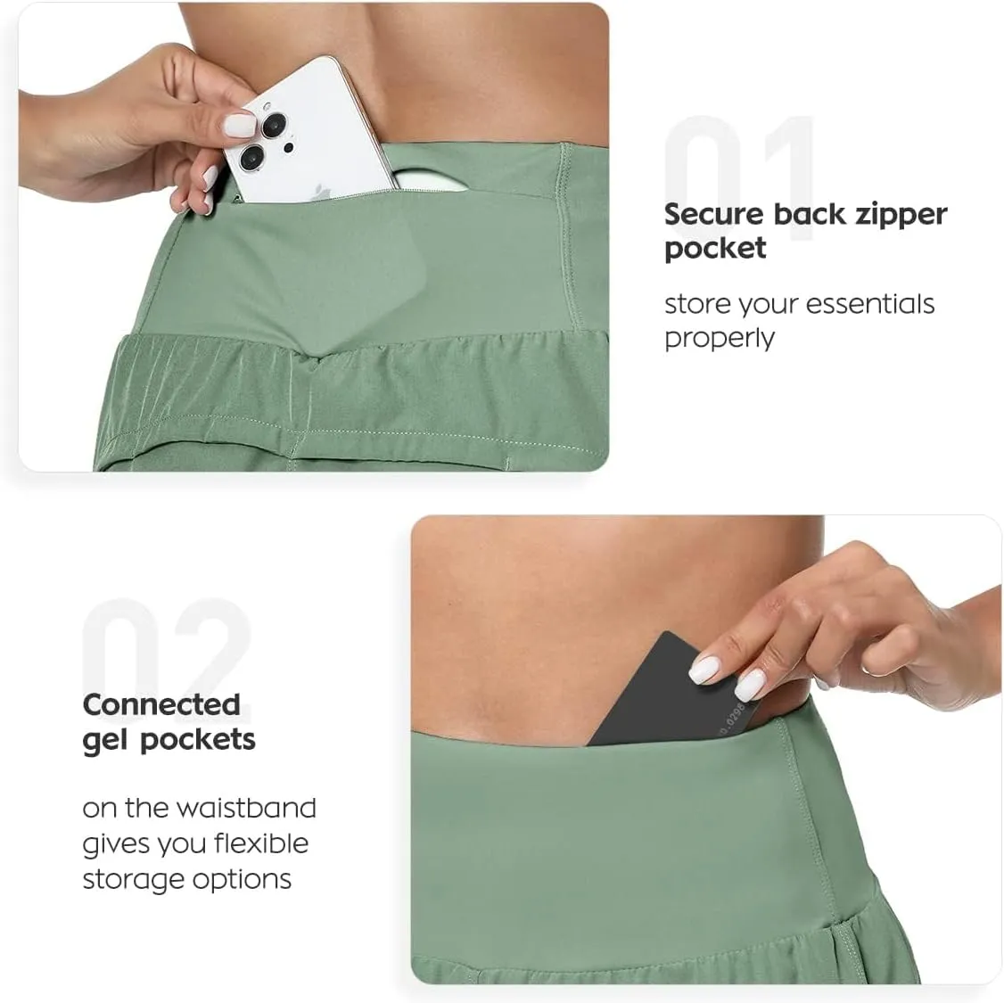 GYM RAINBOW Womens High Waisted Athletic Shorts Lightweight Quick Dry Workout Gym Running Shorts with Pockets