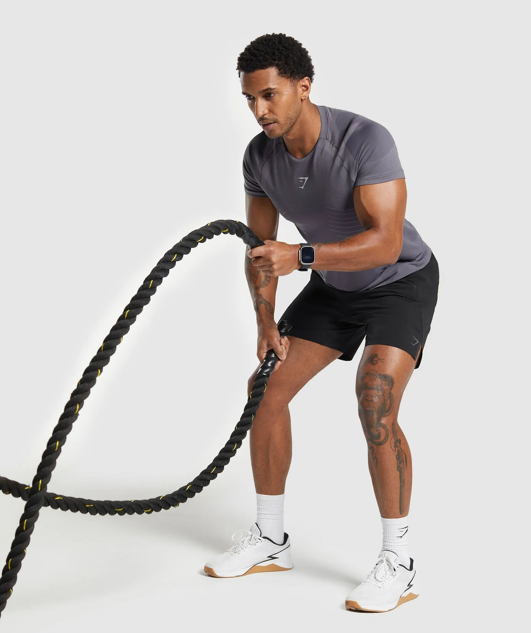 Gymshark Apex Seamless T-Shirt - Dark Grey/Light Grey
