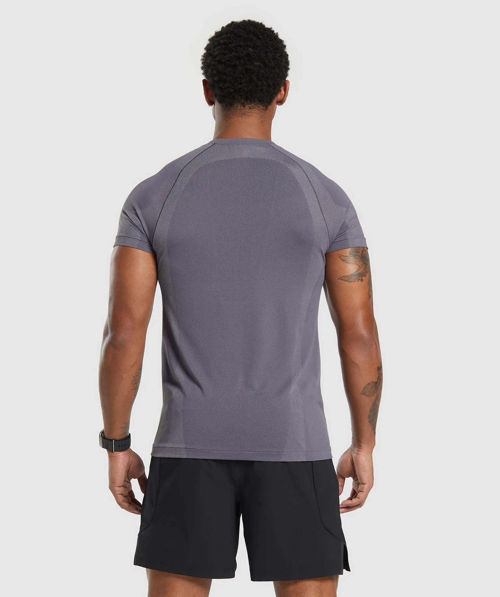 Gymshark Apex Seamless T-Shirt - Dark Grey/Light Grey