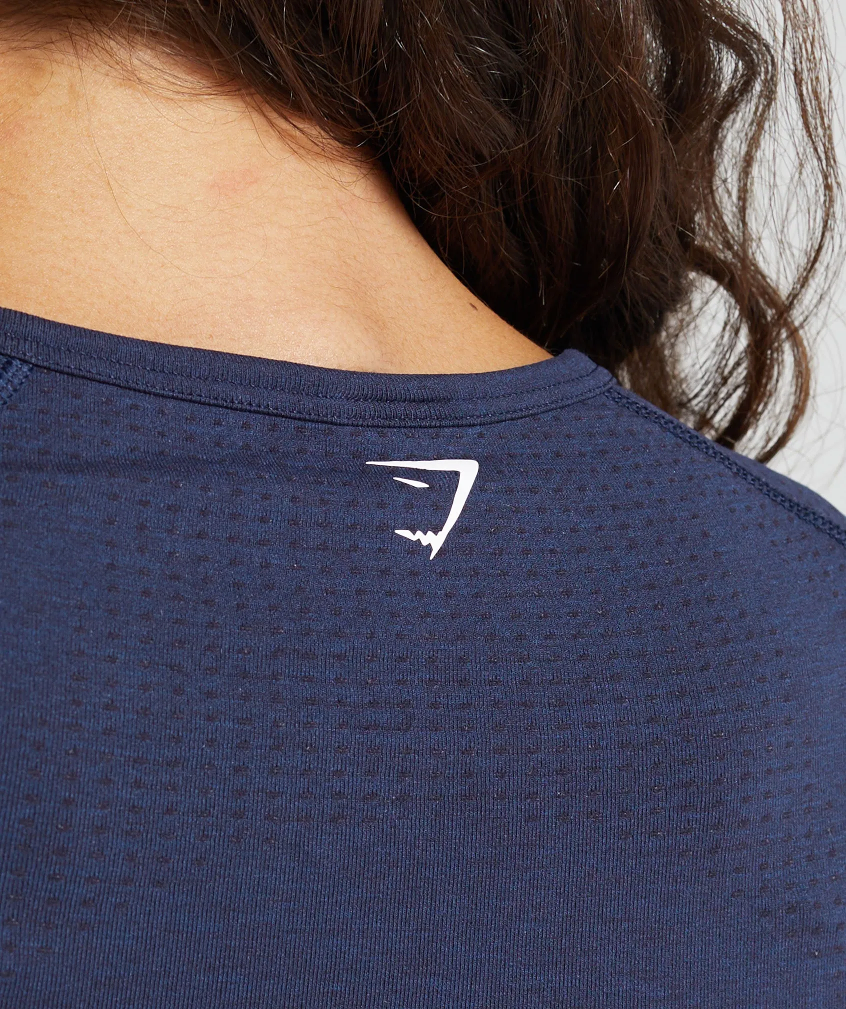 Gymshark Vital Seamless Crop Top - Heavy Blue/ Marl