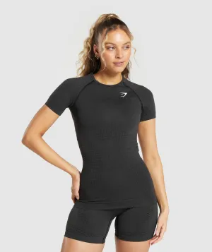 Gymshark Vital Seamless T-Shirt - Black Marl