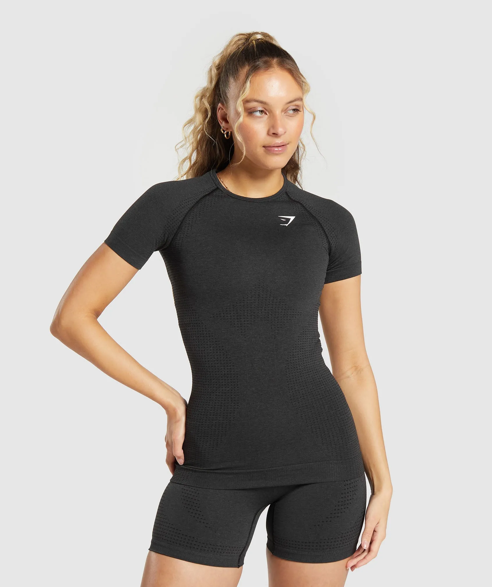 Gymshark Vital Seamless T-Shirt - Black Marl