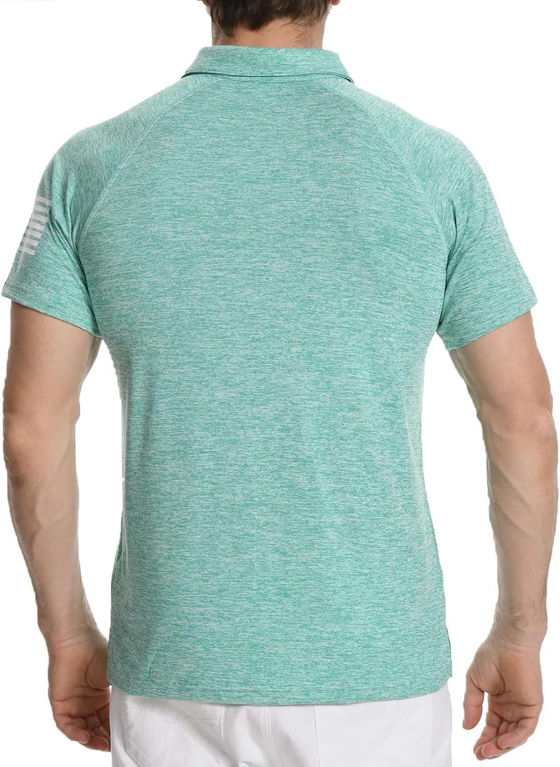 H HYFOL Mens Golf Shirt Moisture Wicking Quick-Dry Short Sleeve Casual Patriotic Polo Shirts for Men