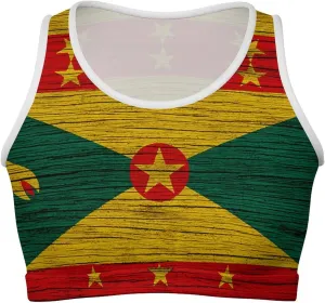Haiti Flag Crop Tops for Women Workout Cropped Tank Top Soft Camisole Yoga Shirts Athletic Undershirts