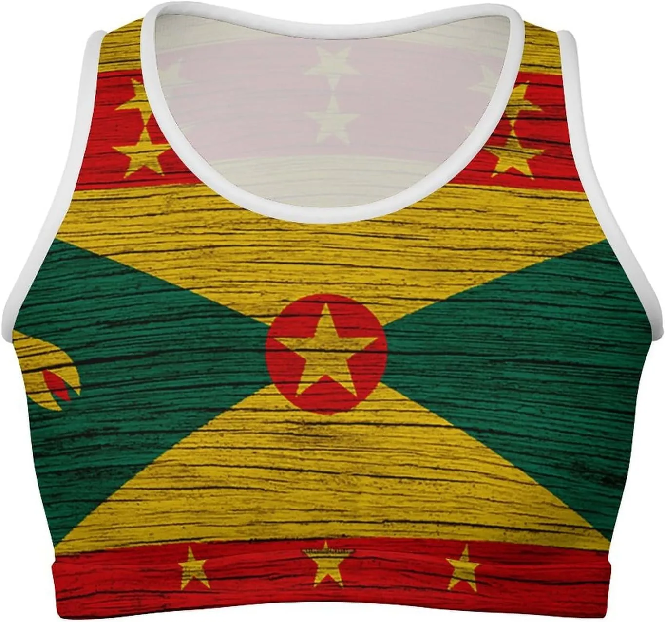 Haiti Flag Crop Tops for Women Workout Cropped Tank Top Soft Camisole Yoga Shirts Athletic Undershirts